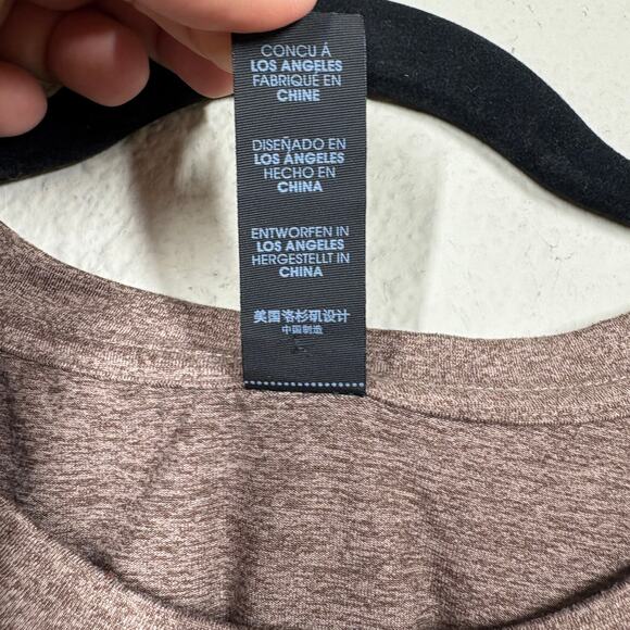 Zobha Size Large Saydee Tank Top Brown Cinched Side Crew Neck Pullover Stretch - Picture 6 of 8